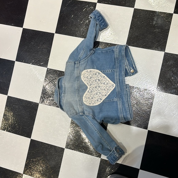 Joe fresh jean jacket with lace heart on the back - Picture 2 of 2